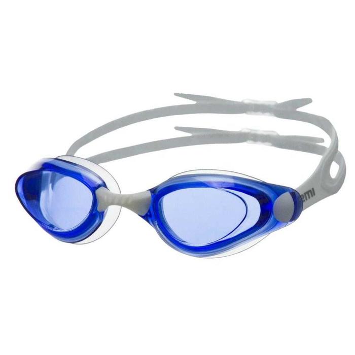 Очки для плавания Atemi B401, силикон, цвет белый/синий
