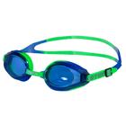 Очки для плавания Atemi M106, силикон, цвет салатовый/синий - фото 109859805