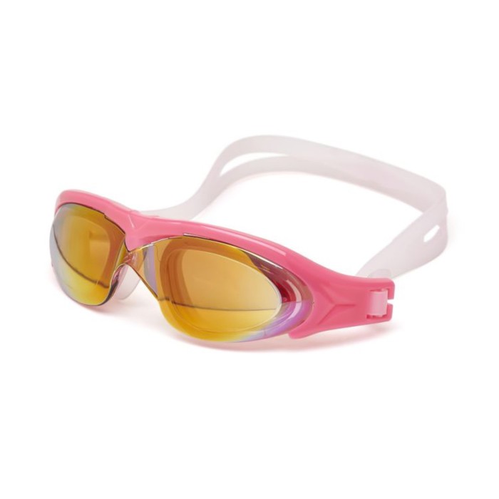 Очки для плавания Atemi N5201, силикон, цвет розовый - Фото 1