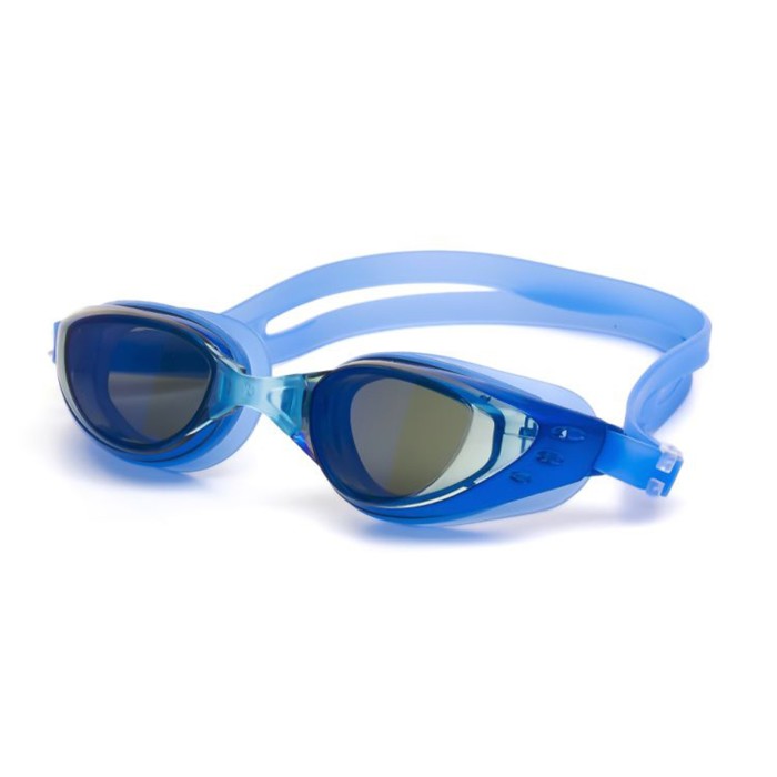 Очки для плавания Atemi B1001M, зеркальные, силикон, цвет синий - Фото 1
