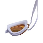 Очки для плавания Atemi N9101M, силикон, цвет белый/оранжевый - Фото 4