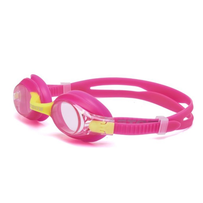 Очки для плавания Atemi M301, детские, силикон, цвет ярко-розовый/жёлтый - Фото 1