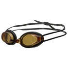 Очки для плавания Atemi R102, стартовые, силикон, цвет чёрный/янтарный - Фото 1