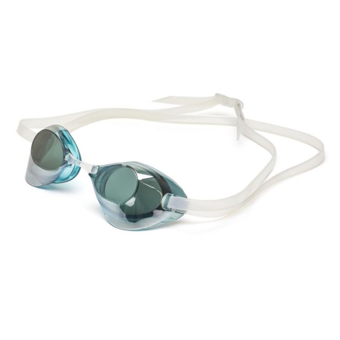 Очки для плавания Atemi R302M, стартовые, зеркальные, силикон, цвет голубой - Фото 1