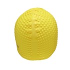 Шапочка для плавания Atemi BS30, силикон, цвет жёлтый - Фото 3