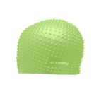 Шапочка для плавания Atemi BS80, силикон, цвет зелёный - Фото 2