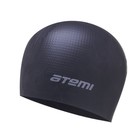 Шапочка для плавания Atemi DC502, силиконовая массажная, цвет чёрный - Фото 1