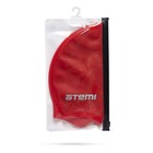 Шапочка для плавания Atemi EC102, силикон c «ушами», цвет красный - фото 9849553