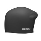 Шапочка для плавания ATEMI LC-02, силикон, для длинных волос, цвет чёрный - Фото 3