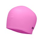 Шапочка для плавания ATEMI LC-04, силикон, для длинных волос, цвет розовый - Фото 2