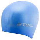 Шапочка для плавания Atemi RC302, силикон, цвет синий - фото 296725561