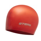 Шапочка для плавания Atemi RC304, силикон, цвет красный - фото 298498340