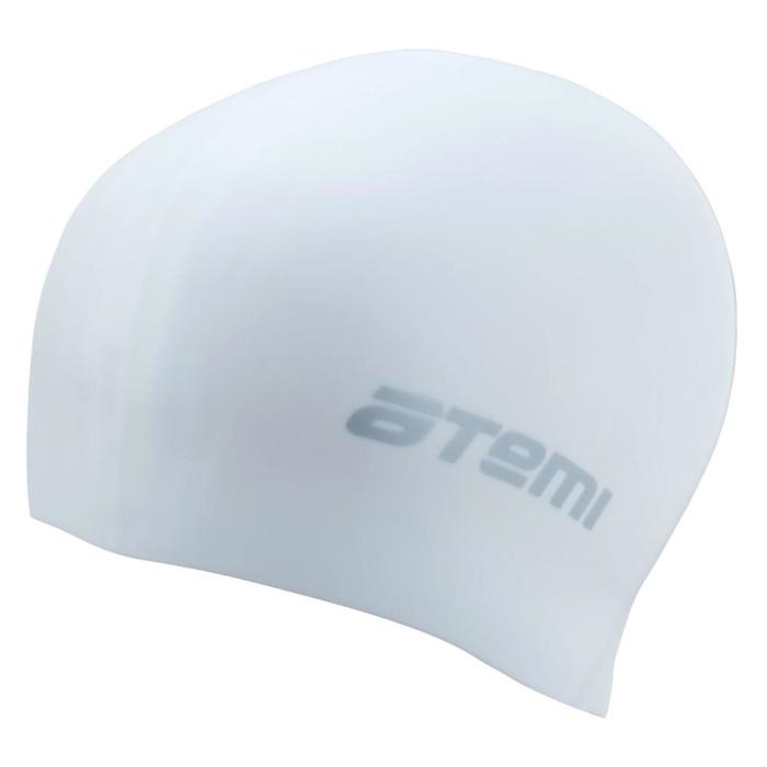 Шапочка для плавания Atemi RC307, силикон, цвет белый