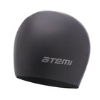 Шапочка для плавания Atemi SC101, силикон, цвет чёрный - Фото 2