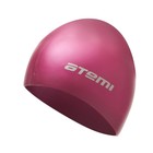 Шапочка для плавания Atemi SC104, силикон, цвет вишнёвый - фото 298498362