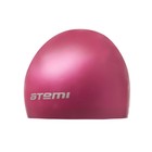Шапочка для плавания Atemi SC104, силикон, цвет вишнёвый - Фото 4