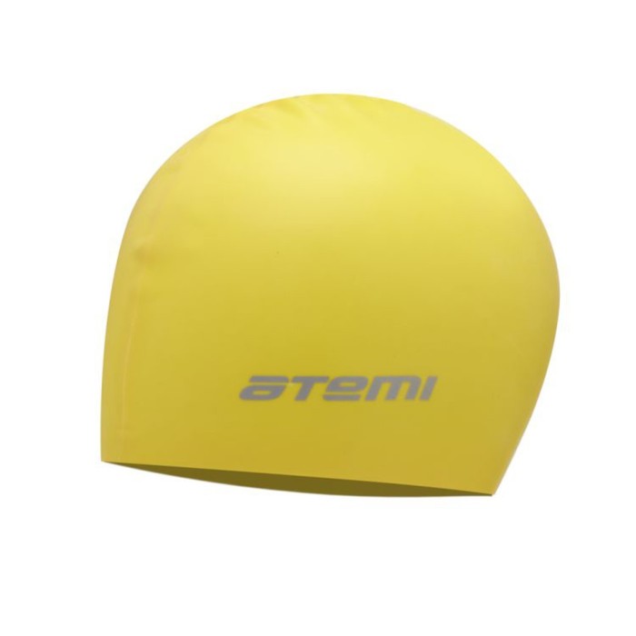 Шапочка для плавания Atemi SC107, силикон, жёлтая - Фото 1