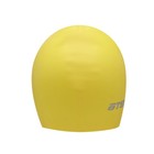 Шапочка для плавания Atemi SC107, силикон, жёлтая - Фото 3