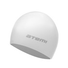 Шапочка для плавания Atemi SC108, силикон, цвет белый - фото 298498381