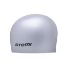 Шапочка для плавания Atemi SC109, силикон, цвет серебро - Фото 2