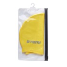 Шапочка для плавания Atemi SC307, силикон, цвет жёлтый - Фото 5