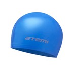 Шапочка для плавания Atemi, TC401, тонкий силикон, цвет тёмно-синий - фото 298498439