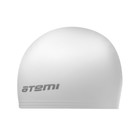 Шапочка для плавания Atemi, TC407, тонкий силикон, цвет белый - Фото 2