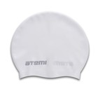 Шапочка для плавания Atemi, TC407, тонкий силикон, цвет белый - Фото 4