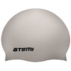 Шапочка для плавания Atemi, TC408, тонкий силикон, цвет серебро - фото 298498449