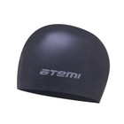 Шапочка для плавания Atemi, TC409, тонкий силикон, цвет чёрный - фото 298498455