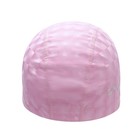 Шапочка для плавания Atemi PU 130, тканевая с полиуретановым покрытием, цвет розовый 3D - Фото 5