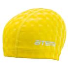 Шапочка для плавания Atemi PU 140, тканевая с полиуретановым покрытием, цвет жёлтый 3D - фото 109860188