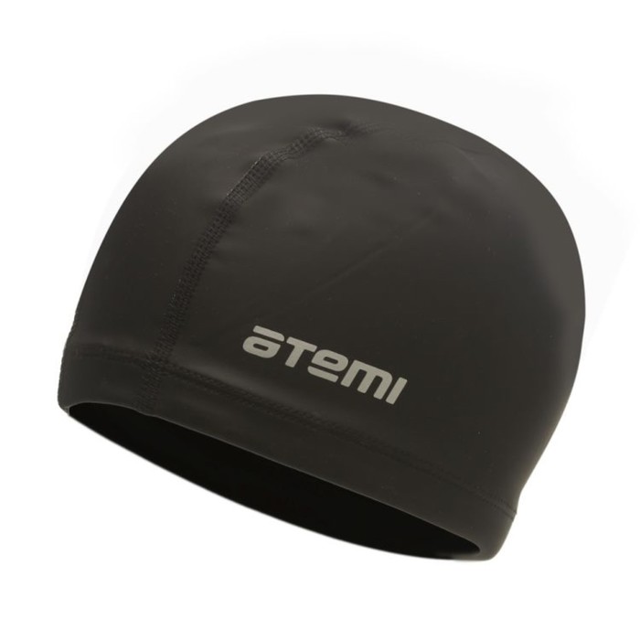 Шапочка для плавания Atemi СС101, тканевая с силиконовым покрытием, чёрная