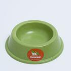 Миска бамбуковая малая, 15 х 4 см, 150 мл, зелёная - Фото 1