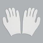 Перчатки хлопковые, размер M, пара, белые - Фото 4