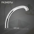 Излив для смесителя ZEIN «Утка», по оси 22 см, нержавейка, аэратор пластик - Фото 2