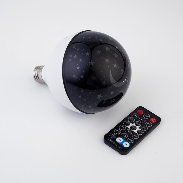 Световой прибор «Праздничная лампа» 11 см, Е27, динамик, пульт ДУ, свечение RGB - фото 1889652655
