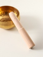 Поющая чаша золотая матовая «Точки и цветок», музыкальный инструмент, с резонатором, 4×8×8 см - фото 119530448