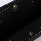 Сумка женская на магнитной кнопке, цвет чёрный - фото 48108365