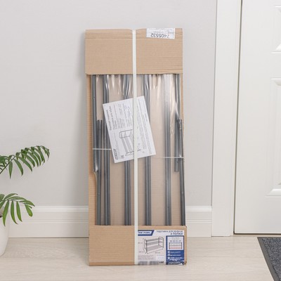 Подставка для обуви, 3 полки, 82.5×32×48.5 см, чёрная