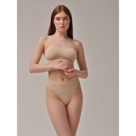 Трусы женские стринги с высокой посадкой String, размер 44-46, цвет телесный