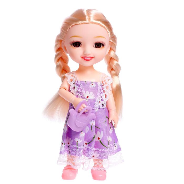 Кукла модная шарнирная «Сонечка» в платье, с аксессуаром, МИКС - фото 1885228290