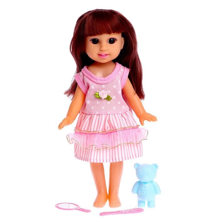 Кукла классическая «Света» в платье, с игрушкой и аксессуарами МИКС - фото 1905851025