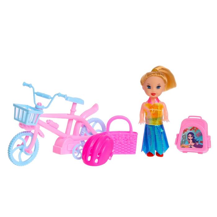 Кукла малышка «Катя» с велосипедом и аксессуарами МИКС 51144