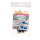 Шар латексный 12" браш, синий, кристалл, набор 5 шт. - фото 54959694