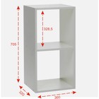 Стеллаж №3 DICE CUBE 2 секции, 360х320х705, Белый - Фото 2