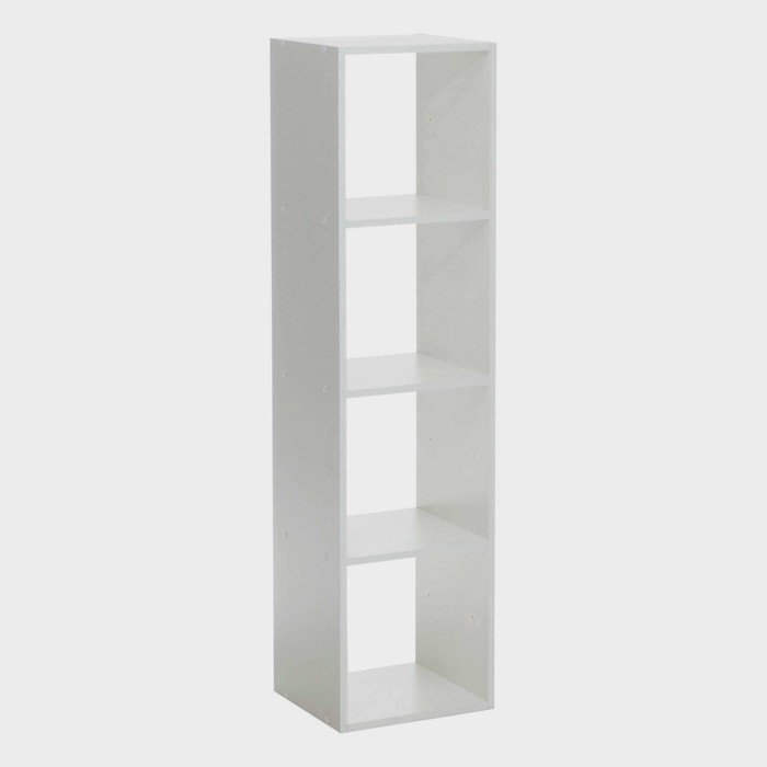 Стеллаж №4 DICE CUBE 4 секции, 360х320х1395, Белый - Фото 1