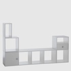 Стеллаж №4 DICE CUBE 4 секции, 360х320х1395, Белый - Фото 8
