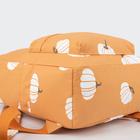 Рюкзак, отдел на молнии, наружный карман, цвет оранжевый, «Тыквы» - фото 6472768