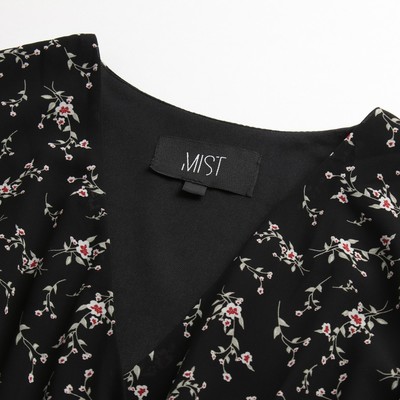 Платье с поясом миди женское MIST, размер 44, чёрное